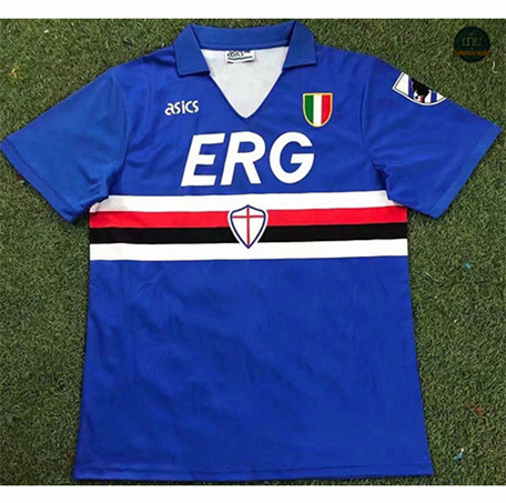Cfb3 Camiseta futbol Retro 1991-92 Sampdoria Primera Equipación
