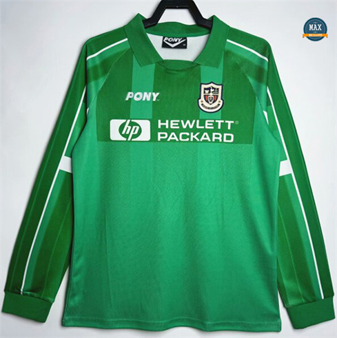 Cfb3 Camiseta futbol Retro 1997-99 Tottenham Hotspur Portero Equipación Manga Larga Verde
