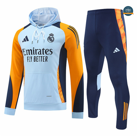 Crear Chándal Sudadera con Capucha Real Madrid Equipación azul 2024/2025