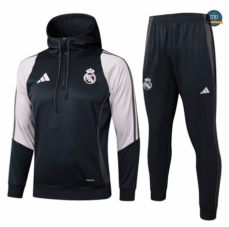 Venta Chándal Sudadera con Capucha Real Madrid Niños Equipación gris oscuro 2024/2025