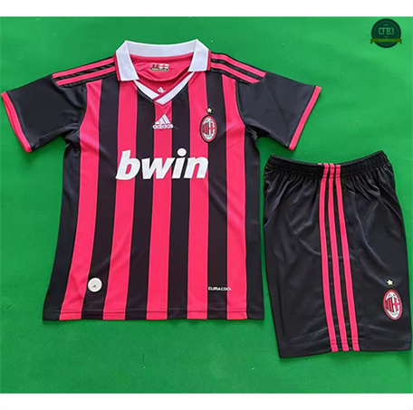 Diseño Camiseta Retro 2009-10 AC Milan Niño 1ª Equipación