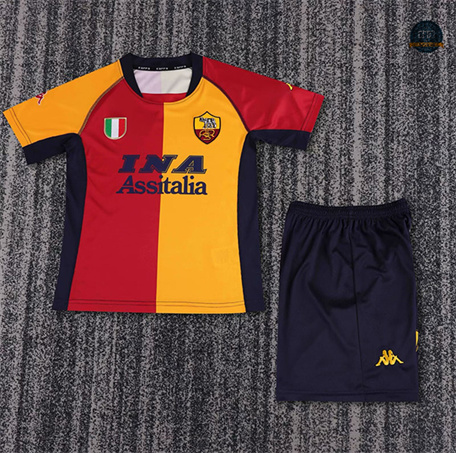 Diseño Camiseta Retro 2000-01 AS Roma Niño 1ª Equipación