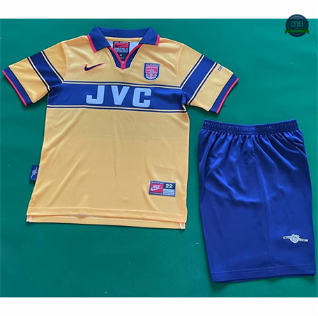 Diseño Camiseta Retro 1995-97 Arsenal Niño 2ª Equipación