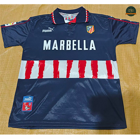 Hacer Camiseta Retro Negro 1997-98 Atletico Madrid 2ª Equipación