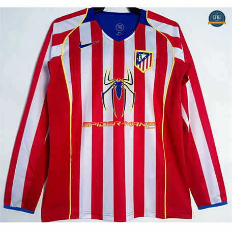 Crear Camiseta Retro 2004-05 Atletico Madrid 1ª Equipación Manga Larga