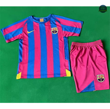 Nuevas Camiseta Retro League 2005-06 Barcelona Niño 1ª Equipación