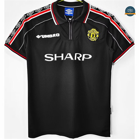 Hacer Camiseta Retro 1998-99 Manchester United Equipación Negro