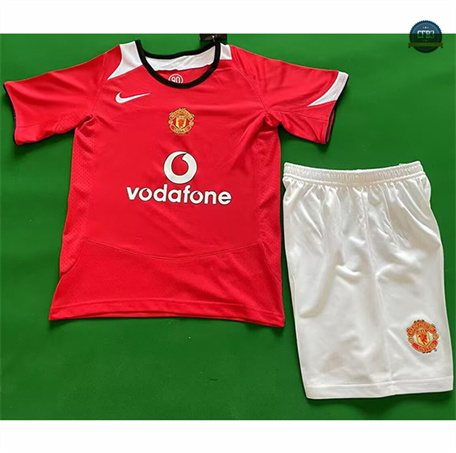 Nuevas Camiseta Retro 2005-06 Manchester United Niño 1ª Equipación