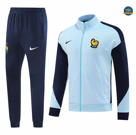 Venta Chaqueta Chándal Fútbol Francia Equipación 2024/2025 Azul Cielo