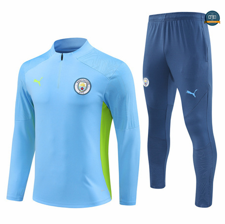 Diseño Chándal Fútbol Manchester City Equipación 2024/2025 azul claro