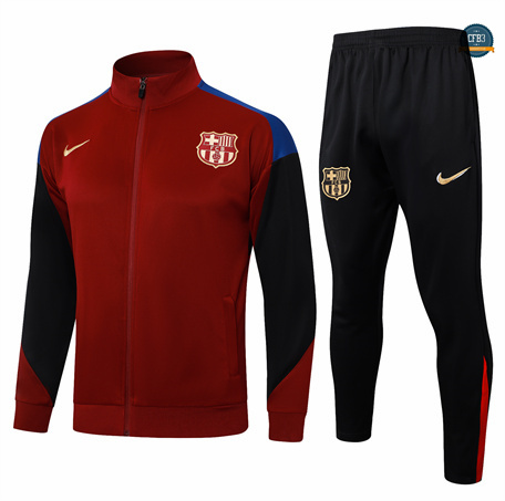 Outlet Chaqueta Chándal Fútbol Barcelona Niño Equipación 2024/2025 rojo granate