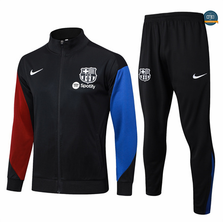 Diseño Chaqueta Chándal Fútbol Barcelona Niño Equipación 2024/2025 negro