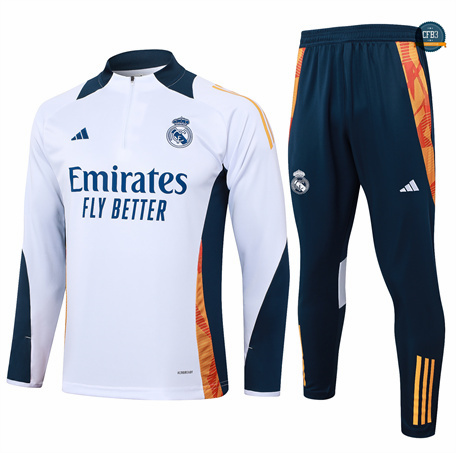 Nuevas Chándal Fútbol Niño Real Madrid Equipación 2024/2025 Blanco