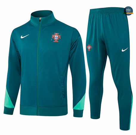 Diseño Chaqueta Chándal Fútbol Portugal Equipación 2024/2025 verde