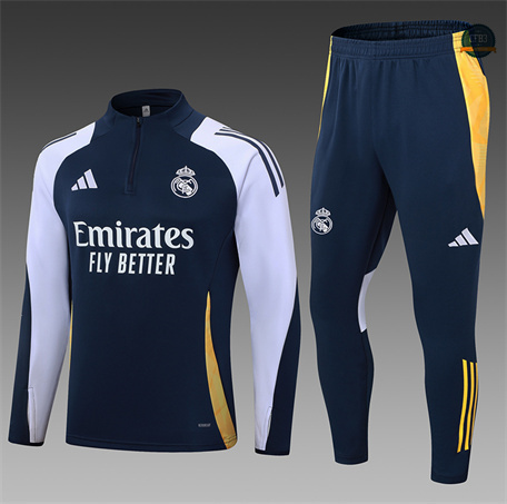 Nuevas Chándal Fútbol Equipación Real Madrid 2024/2025 Azul marino