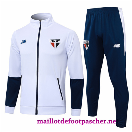 Outlet Chaqueta Chándal Fútbol São Paulo Equipación 2024/2025 Blanco