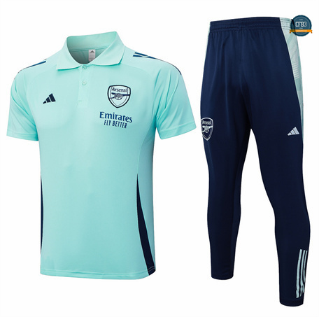 Hacer Camiseta Entrenamiento futbol Polo Arsenal + Pantalones 2024/2025 verde claro