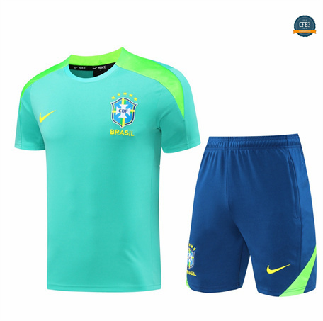 Hacer Camiseta Entrenamiento futbol Brasil + Pantalón 2024/2025 verde