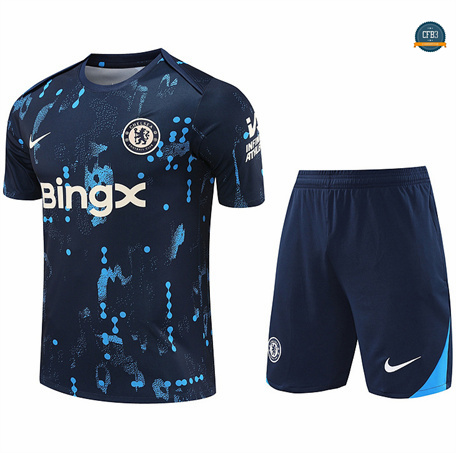 Buscar Camiseta Entrenamiento futbol Chelsea + Pantalón 2024/2025 Azul marino