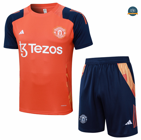 Crear Camiseta Entrenamiento futbol Manchester United + Pantalón 2024/2025 Naranja