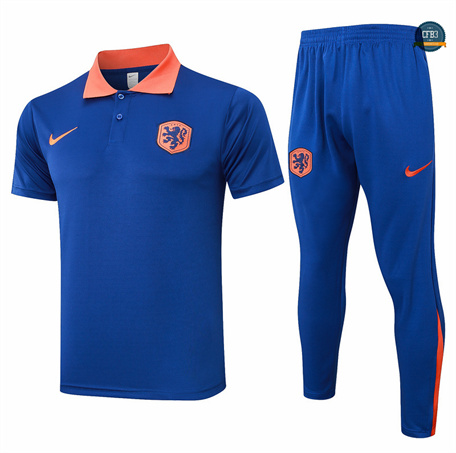 Crear Camiseta Entrenamiento futbol Polo Países Bajos + Pantalones 2024/2025 Azul