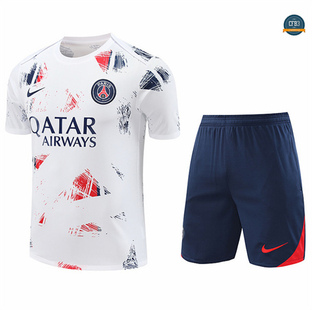 Outlet Camiseta Entrenamiento futbol Paris Saint Germain + Pantalón 2024/2025 Blanco