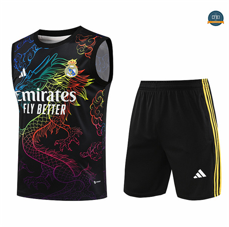 Ofertas Camiseta Entrenamiento futbol Sin Mangas Real Madrid 2024/2025 negro + Pantalón Corto