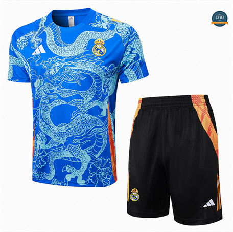 Hacer Camiseta Entrenamiento futbol Real Madrid + Pantalón 2024/2025 Azul