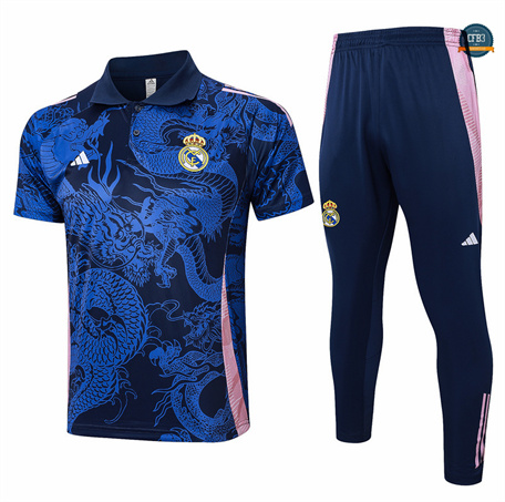 Ofertas Camiseta Entrenamiento futbol Polo Real Madrid + Pantalones 2024/2025 Azul marino