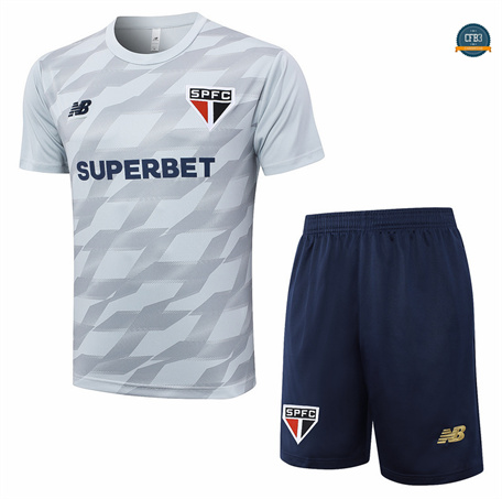 Venta Camiseta Entrenamiento futbol Sao Paulo + Pantalón 2024/2025 gris claro