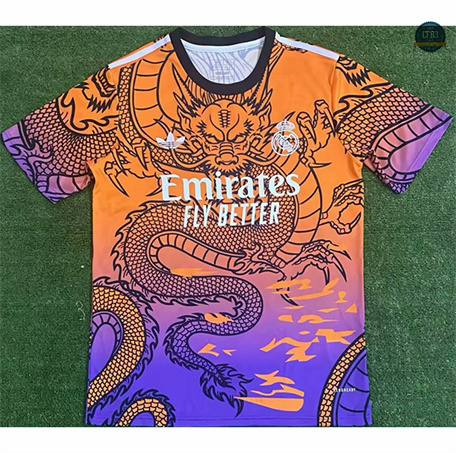 Outlet Camiseta futbol Real Madrid Equipación Training dragon Naranja/Violeta 2024/2025