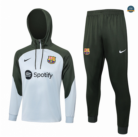 Nuevas Chándal Fútbol Barcelona Niño Equipación Sombrero verde oscuro 2024/2025