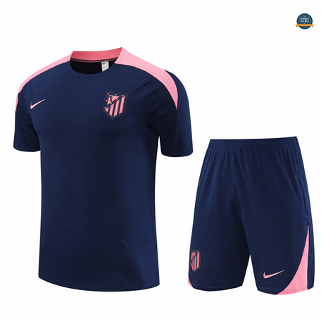 Outlet Camiseta entrenamiento Atletico Madrid Enfant + Pantalón Corto azul real 2024/2025