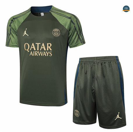 Buscar Camiseta entrenamiento Paris Paris Saint Germain + Pantalón Corto verde oscuro 2024/2025