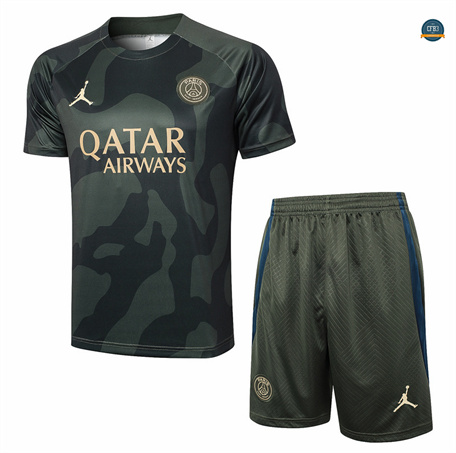 Crear Camiseta entrenamiento Paris Paris Saint Germain + Pantalón Corto verde oscuro 2024/2025