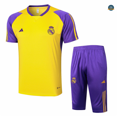 Outlet Camiseta entrenamiento Real Madrid + Pantalón Corto amarillo 2024/2025