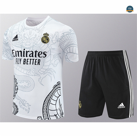 Comprar Camiseta entrenamiento Real Madrid + Pantalón Corto Blanco 2024/2025