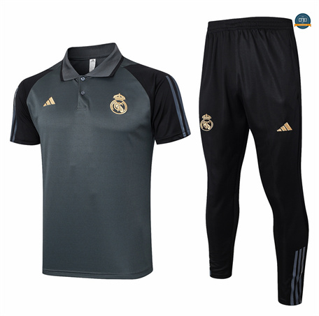 Nuevas Camiseta entrenamiento Real Madrid polo + Pantalones gris 2024/2025