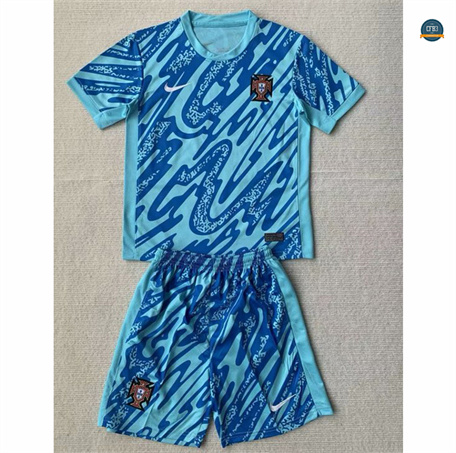 Nuevas Camiseta futbol Portugal Niño Equipación portero azul 2024/2025