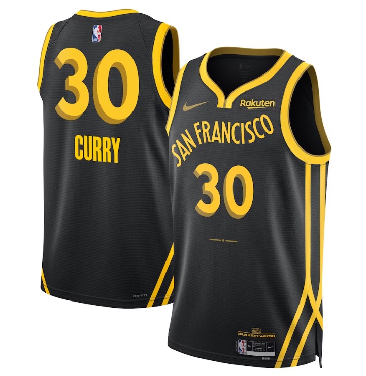 Cfb3 Camiseta Stephen Curry, Golden State Warriors 2023/24 Negro - City