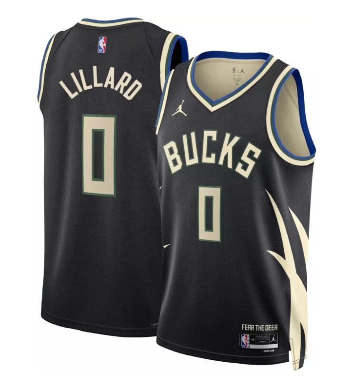 Cfb3 Camiseta Damian Lillard, Milwaukee Bucks 2023/24 - Statement