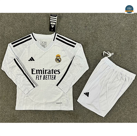 Cfb3 Camiseta Real Madrid Niño 1ª Equipación Manga Larga 2024/2025