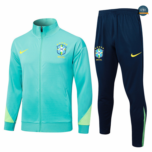 Hacer Chaqueta Chándal Fútbol Brasil Equipación azul 2024/2025