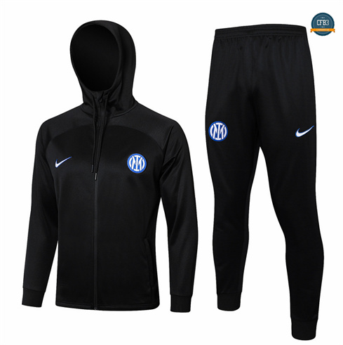 Venta Chaqueta Chándal Fútbol Inter Milan Equipación Sombrero negro 2024/2025