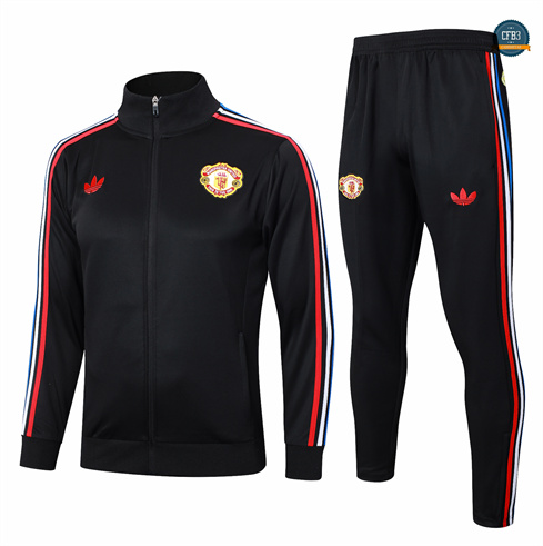 Buscar Chaqueta Chándal Fútbol Manchester United Equipación negro 2024/2025