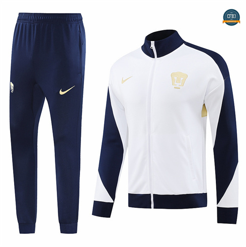 Buscar Chaqueta Chándal Fútbol Pumas Equipación Blanco 2024/2025