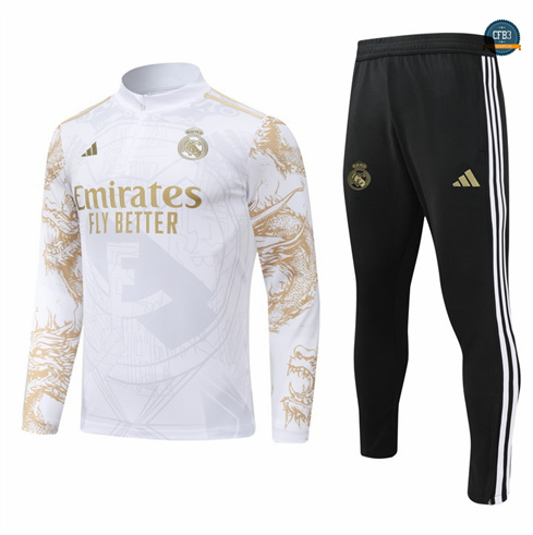 Venta Chaqueta Chándal Fútbol Real Madrid Equipación Especial Blanco 2024/2025