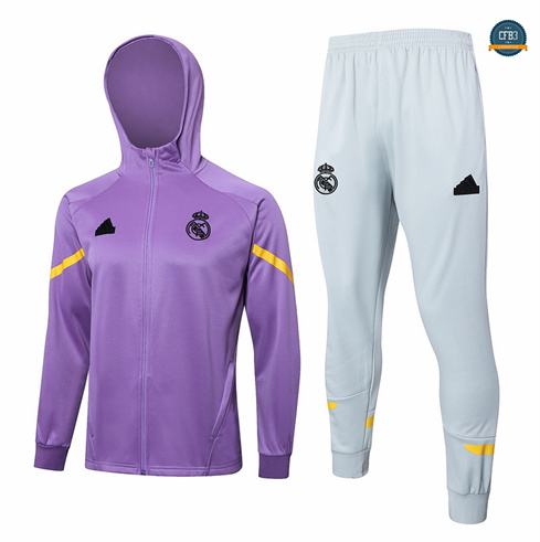 Ofertas Chaqueta Chándal Fútbol Real Madrid Equipación Sombrero Púrpura 2024/2025