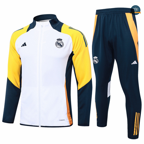 Crear Chaqueta Chándal Fútbol Real Madrid Equipación Blanco 2024/2025