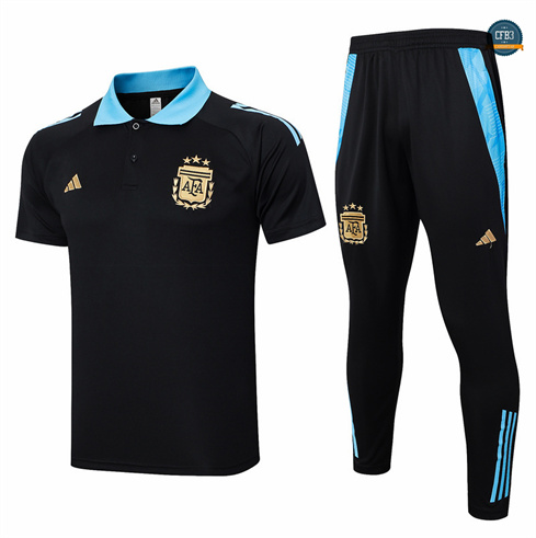 Venta Camiseta entrenamiento Argentina polo + Pantalones negro 2024/2025